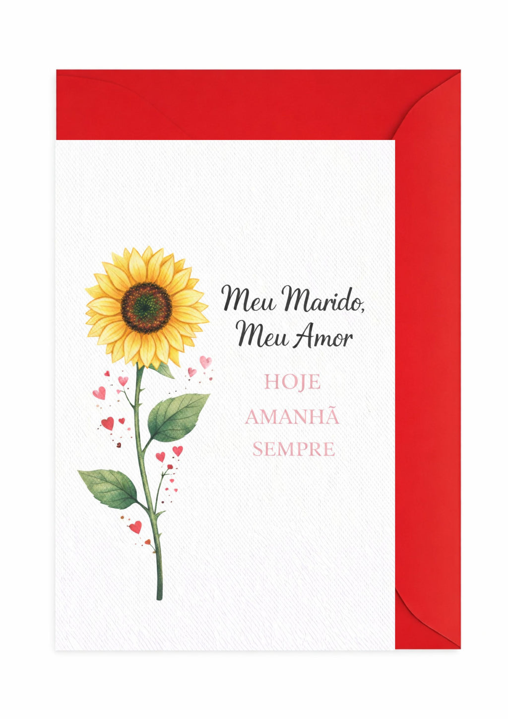 Cartão Comemorativo Romântico A5 (14,8 x 21 cm) – Meu Marido, Meu Amor | Loucos por Cartões